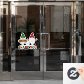 メリークリスマス格言ありがとう ウィンドウサイン (オフィスドア)