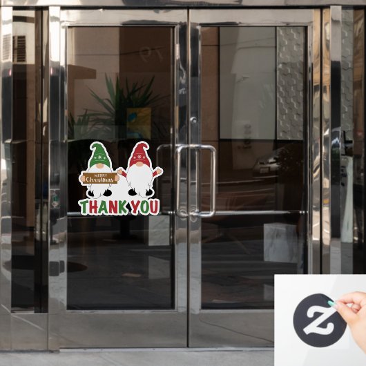 メリークリスマス格言ありがとう ウィンドウサイン (オフィスドア)