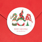 メリークリスマス格言かわいいパーソナライズされた ラウンドシール