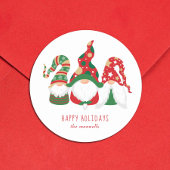 メリークリスマス格言かわいいパーソナライズされた ラウンドシール