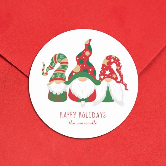 メリークリスマス格言かわいいパーソナライズされた ラウンドシール