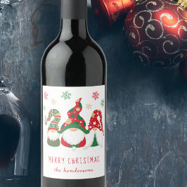メリークリスマス格言かわいいパーソナライズされた ワインラベル