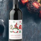 メリークリスマス格言かわいいパーソナライズされた ワインラベル