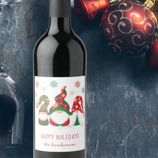 メリークリスマス格言かわいいパーソナライズされた ワインラベル