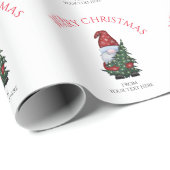 メリークリスマス格言とグリッタークリスマスツリー ラッピングペーパー (ロールコーナー)