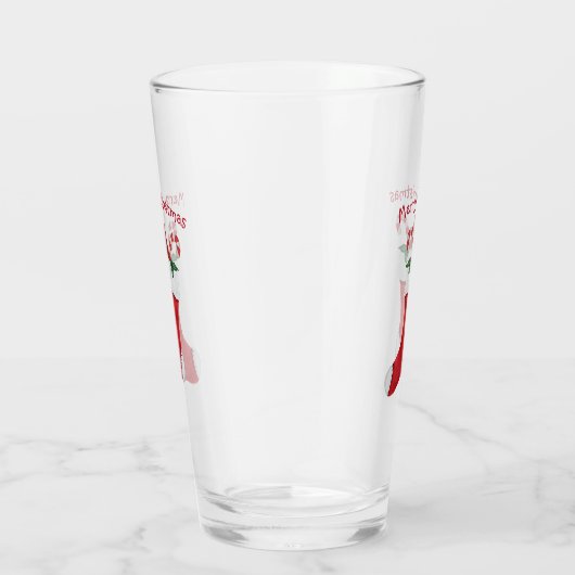 メリークリスマス格言インストッキングキャンディキャネス タンブラーグラス (右)