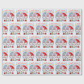 メリークリスマス格言ウォーターカラーホリデー ラッピングペーパー (フラット)