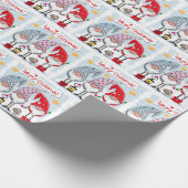 メリークリスマス格言ウォーターカラーホリデー ラッピングペーパー (角)