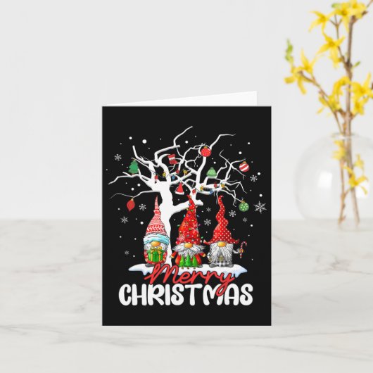メリークリスマス格言クリスマスファミリーメンズウィメンズキッズ カード (黄色い花)