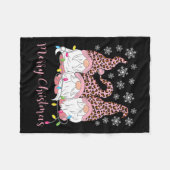 メリークリスマス格言クリスマスファミリー格言恋人Me フリースブランケット (正面(横))