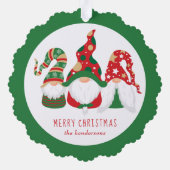 メリークリスマス格言グリーン オーナメントカード (裏面)