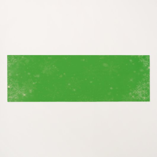 メリークリスマス格言ストッキングキャンディキャンズグリーン ヨガマット (裏面(横))