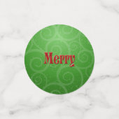 メリークリスマス格言ストッキンググリーンスワーズ コンフェッティ (スモール正面)