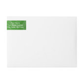 メリークリスマス格言ストッキンググリーンスワーズ ラップアラウンドラベル (正面)