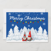 メリークリスマス格言スノーツリーズホリデーカード シーズンカード (正面)