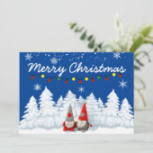 メリークリスマス格言スノーツリーズホリデーカード シーズンカード (スタンド正面)