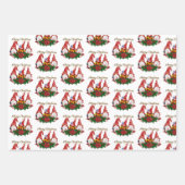 メリークリスマス格言トレンディーかわいい休日 ラッピングペーパーシート (正面2)