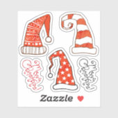 メリークリスマス格言ハッツビニールステッカー シール (シート)