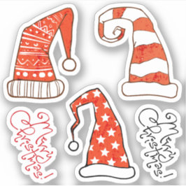 メリークリスマス格言ハッツビニールステッカー シール