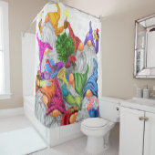 メリークリスマス格言パーティー漫画スケッチおもしろい  シャワーカーテン (インサイチュ)