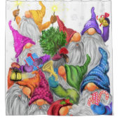 メリークリスマス格言パーティー漫画スケッチおもしろい  シャワーカーテン (正面)