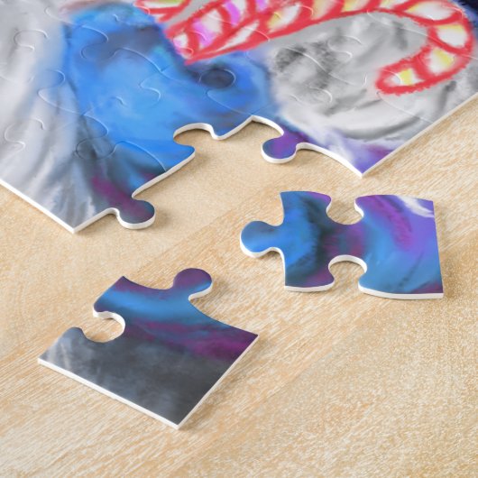 メリークリスマス格言パーティー漫画スケッチおもしろい  ジグソーパズル (側面)