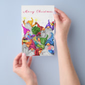 メリークリスマス格言パーティー漫画スケッチ おもしろい チラシ (ハンドル)