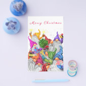 メリークリスマス格言パーティー漫画スケッチ おもしろい チラシ (シングル)