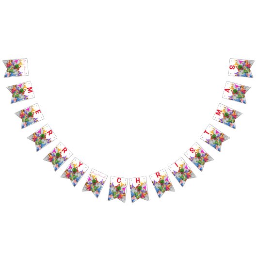 メリークリスマス格言パーティー漫画スケッチ-おもしろい バンティングフラッグ (全)