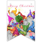 メリークリスマス格言パーティー漫画スケッチ-おもしろい バンティングフラッグ (第1の旗)