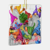 メリークリスマス格言パーティー漫画スケッチ セラミックオーナメント (右)