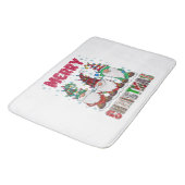 メリークリスマス格言ファミリーおもしろいクリスマスツリー バスマット (アングル)
