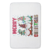 メリークリスマス格言ファミリーおもしろいクリスマスツリー バスマット (正面縦)