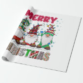 メリークリスマス格言ファミリーおもしろいクリスマスツリー ラッピングペーパー (アンロールド)