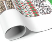 メリークリスマス格言ファミリーおもしろいクリスマスツリー ラッピングペーパー (ロールコーナー)