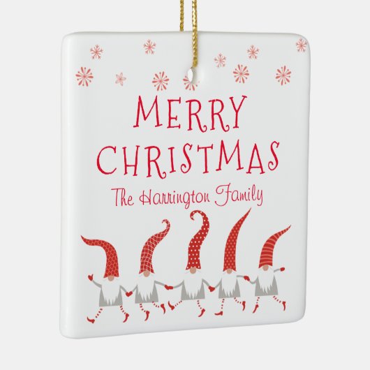メリークリスマス格言ファミリー名 セラミックオーナメント (右)