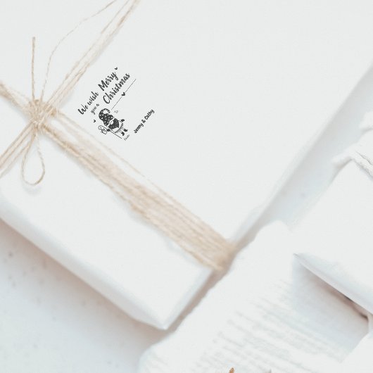 メリークリスマス格言プレゼントラベル ラバースタンプ