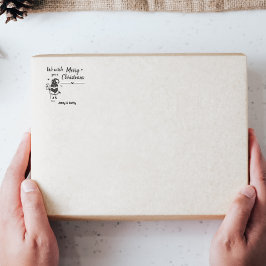 メリークリスマス格言プレゼントラベル ラバースタンプ