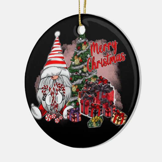 メリークリスマス格言プレゼント セラミックオーナメント (左)
