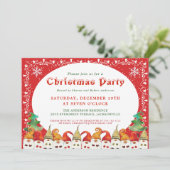 メリークリスマス格言ホリデーパーティー招待状 シーズンカード (スタンド正面)