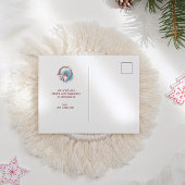 メリークリスマス格言ホリデーフローラ写真 インビテーションポストカード