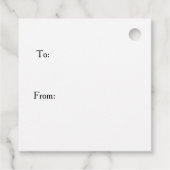 メリークリスマス格言レッド素朴、プレイド、トレンディー フェイバータグ (裏面)