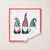 メリークリスマス格言レッド バスタオルセット (ウォッシュタオル)