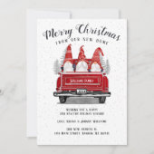 メリークリスマス格言ヴィンテージレッドトラックが動く 案内状 (正面)