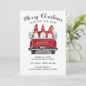 メリークリスマス格言ヴィンテージレッドトラックが動く 案内状 (スタンド正面)