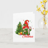 メリークリスマス格言家族クリスマスS女性用 カード (黄色い花)