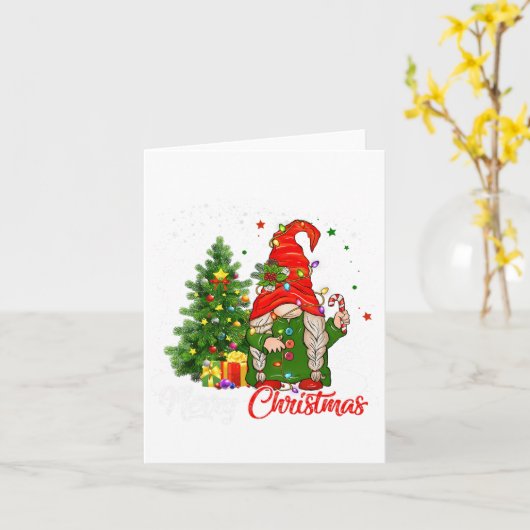 メリークリスマス格言家族クリスマスS女性用 カード (黄色い花)