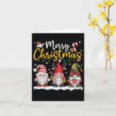 メリークリスマス格言恋人クリスマスファミリーメンズ カード (黄色い花)