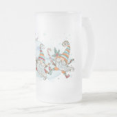 メリークリスマス格言曇りグラスビアマグ フロストグラスビールジョッキ (正面右)