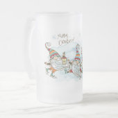 メリークリスマス格言曇りグラスビアマグ フロストグラスビールジョッキ (正面左)